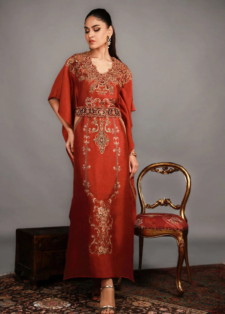 Shamaeel Ansari Pret Embroidered Silk Kaftan TRE-04