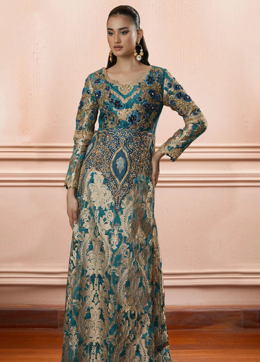 Shamaeel Ansari Pret Embroidered Silk Kaftan TRE-15