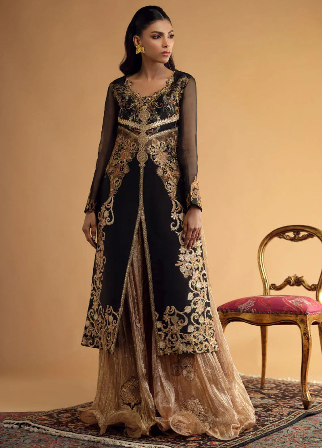 Shamaeel Ansari Pret Embroidered Silk Organza 3 Piece Suit DC-04
