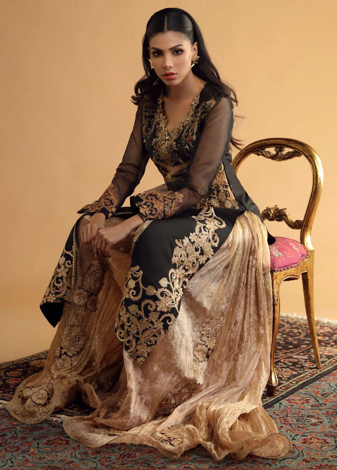 Shamaeel Ansari Pret Embroidered Silk Organza 3 Piece Suit DC-04