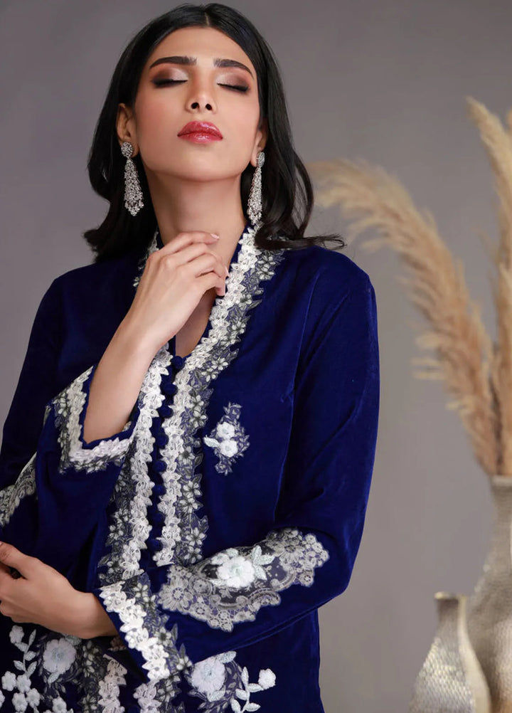 Shamaeel Ansari Pret Embroidered Velvet 3 Piece Suit WFE-09