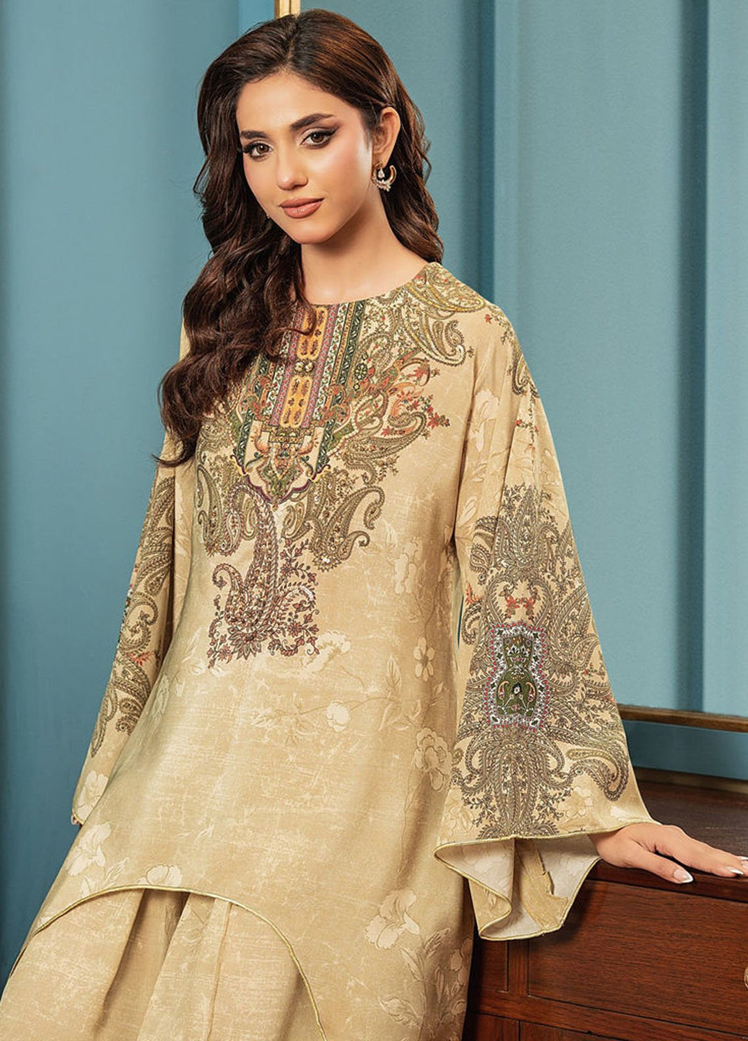 Shamaeel Ansari Pret Printed Crepe 2 Piece Suit ECK-31