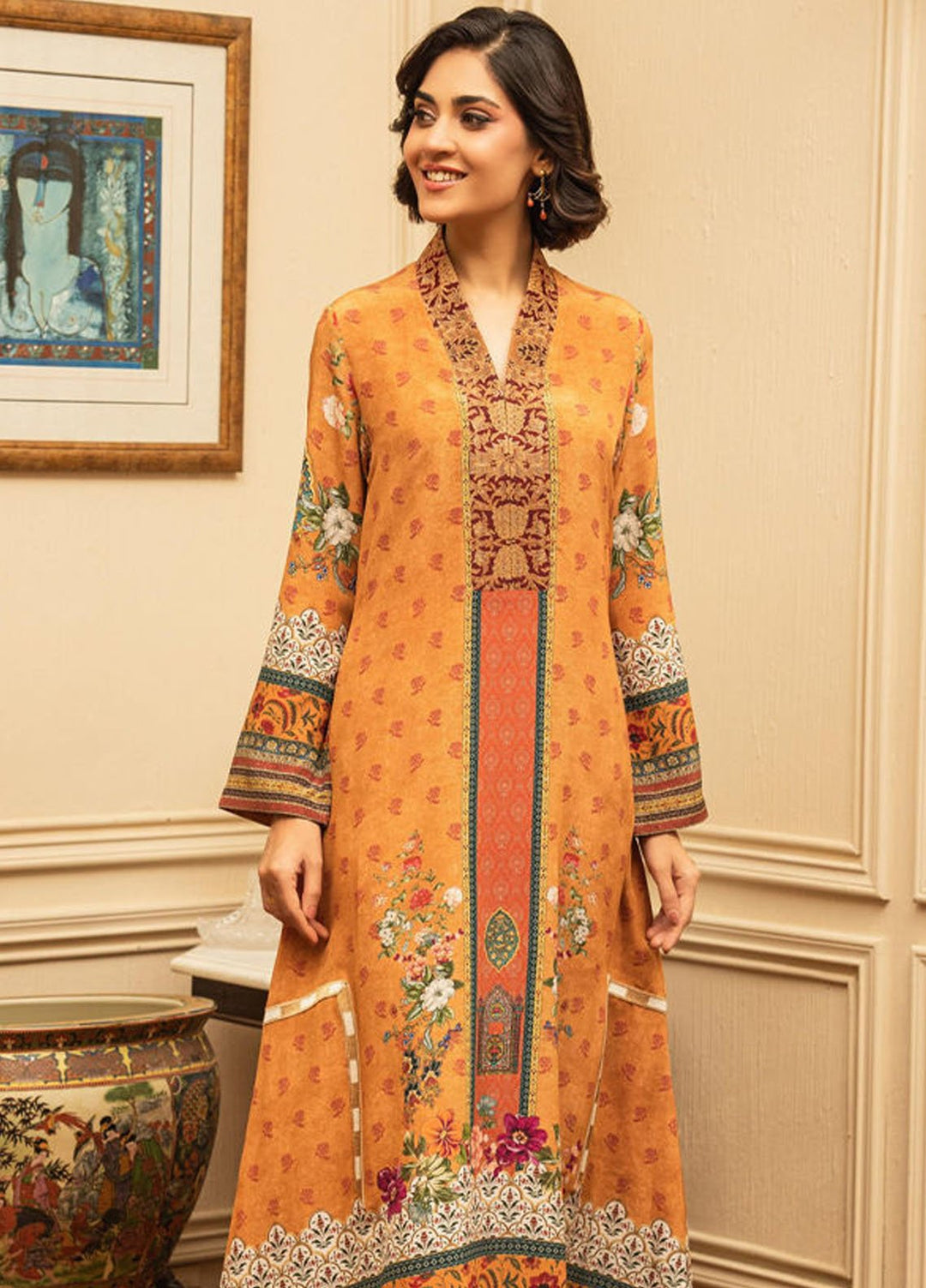 Shamaeel Ansari Pret Printed Crepe 2 Piece Suit ECK-32