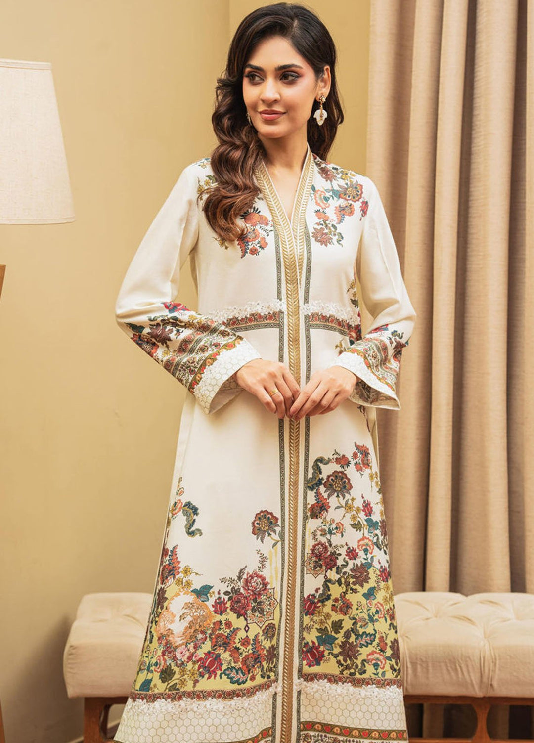 Shamaeel Ansari Pret Printed Khaddi Silk 2 Piece Suit ECK-26