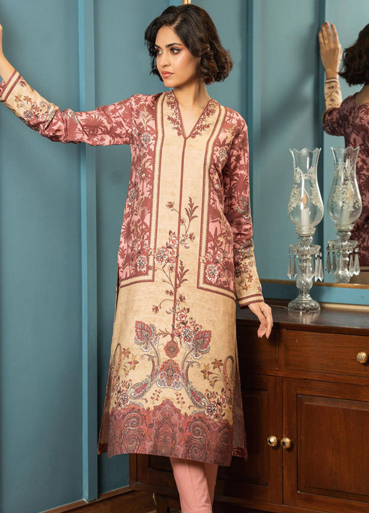 Shamaeel Ansari Pret Printed Khaddi Silk 2 Piece Suit ECK-34