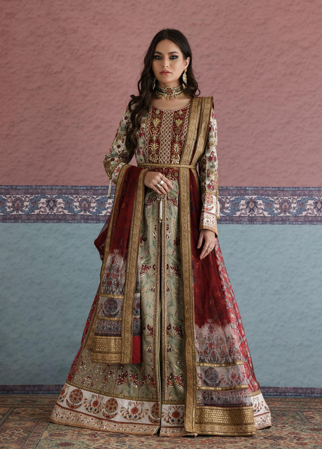 Shamaeel Ansari Luxury Pret  Cotton Net Shirt TS-02