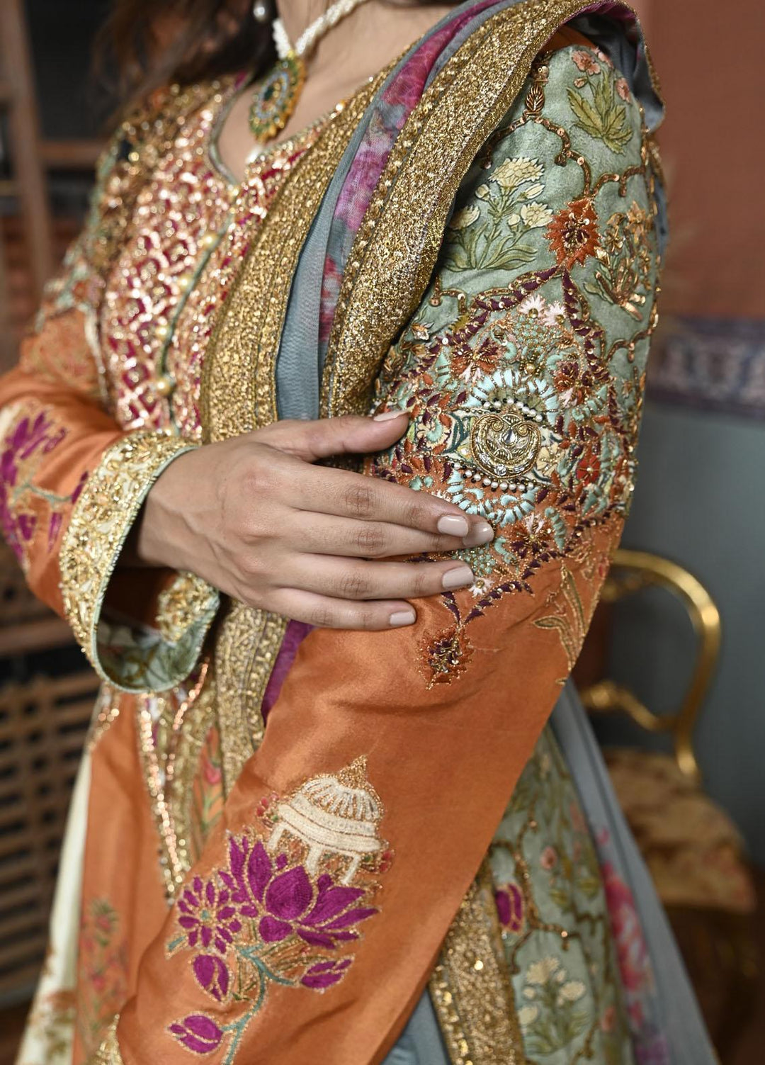 Shamaeel Ansari Luxury Pret  Raw Silk Shirt TS-04