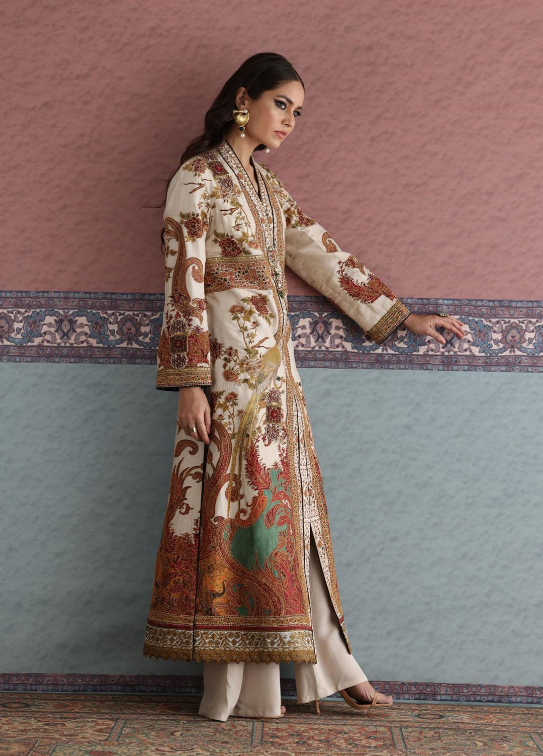 Shamaeel Ansari Luxury Pret  Silk Shirt TS-05