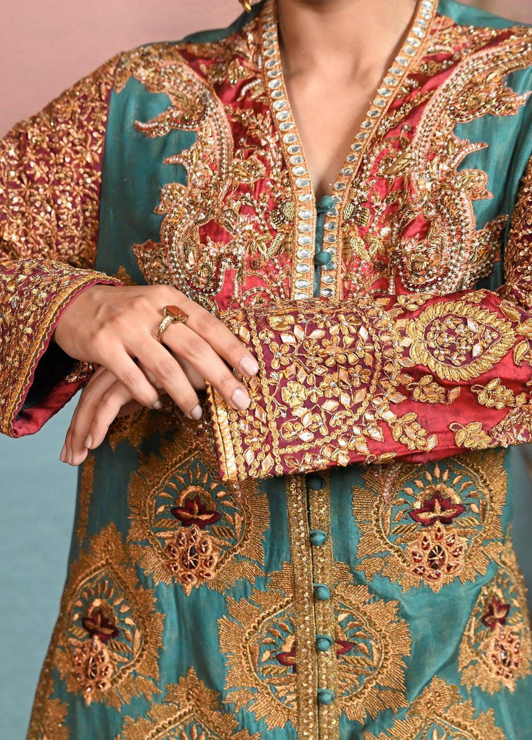 Shamaeel Ansari Luxury Pret  Silk Shirt TS-07