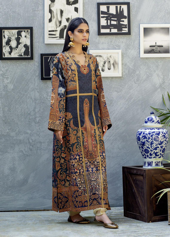 Shamaeel Ansari Luxury Pret  Silk Shirt SW-NV 8