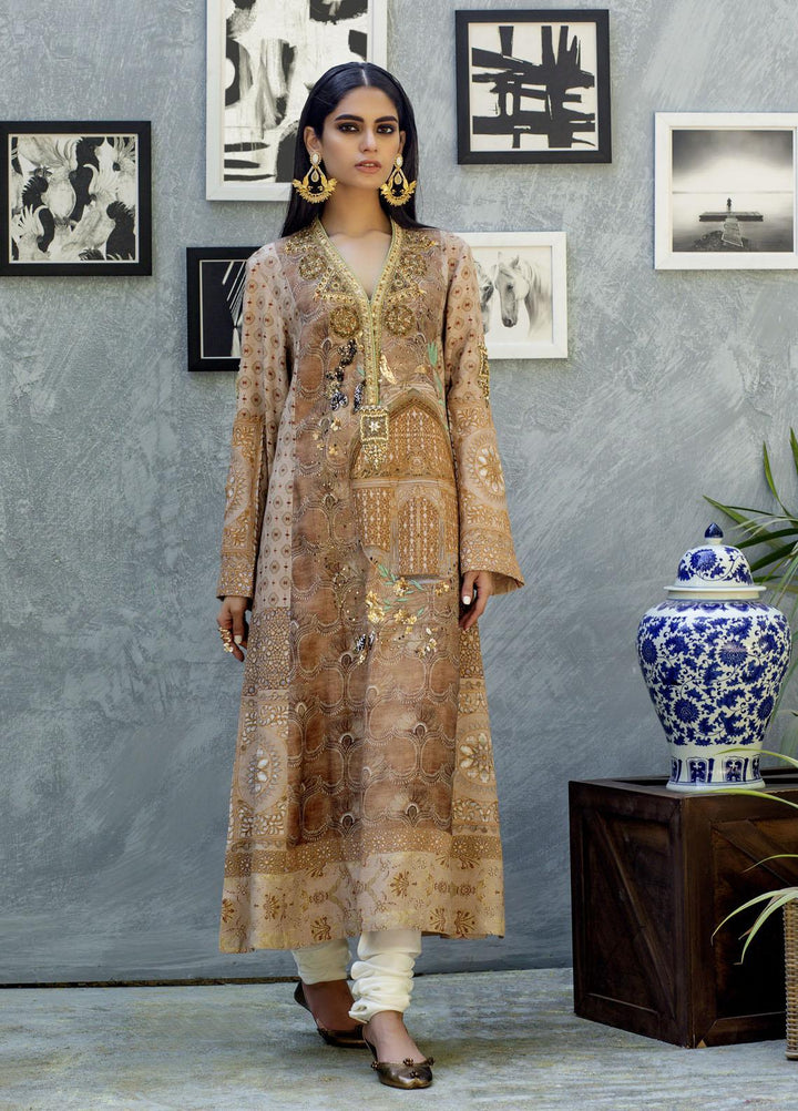 Shamaeel Ansari Luxury Pret  Silk Shirt SW-NVT 1