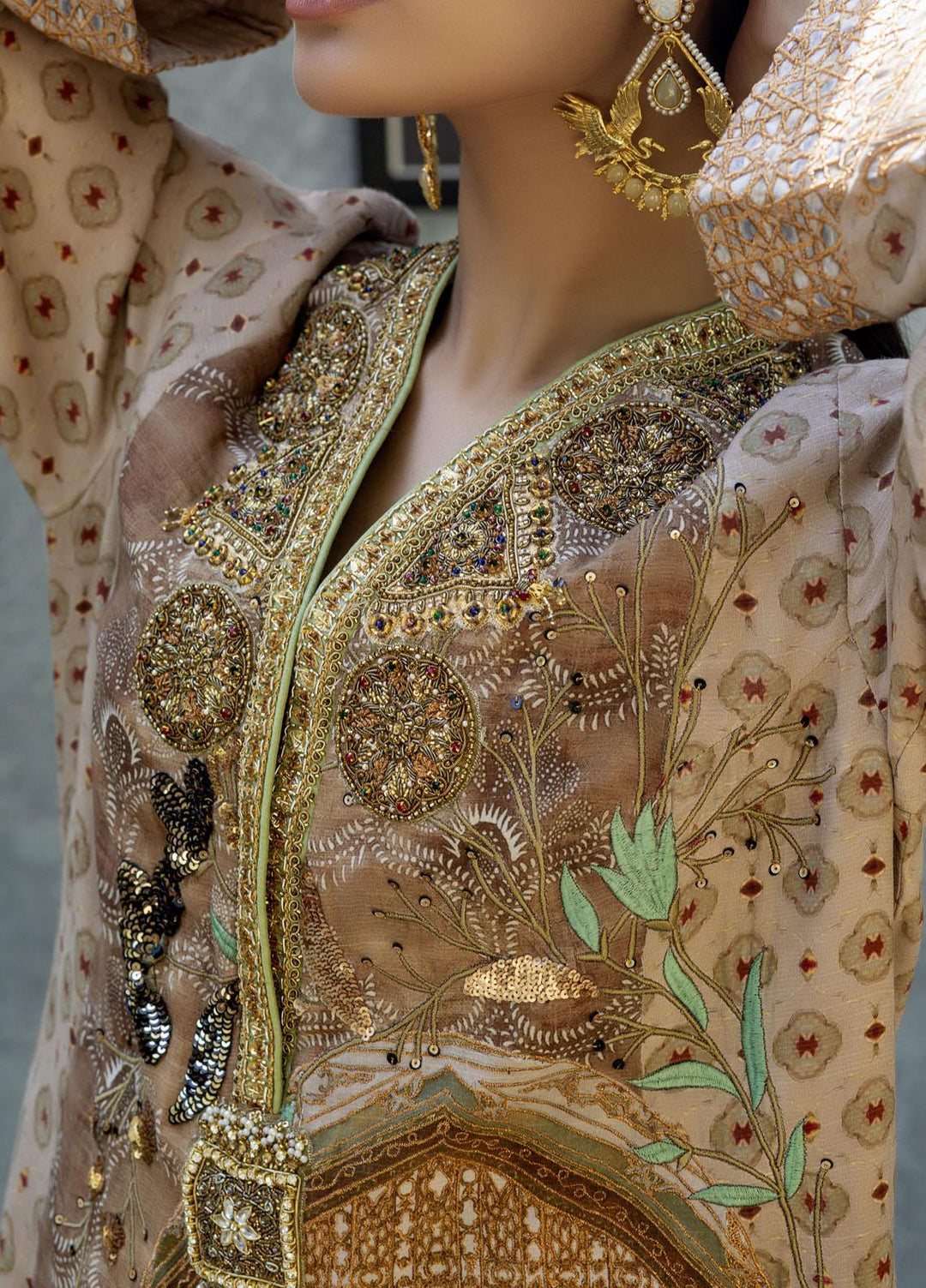 Shamaeel Ansari Luxury Pret  Silk Shirt SW-NVT 1