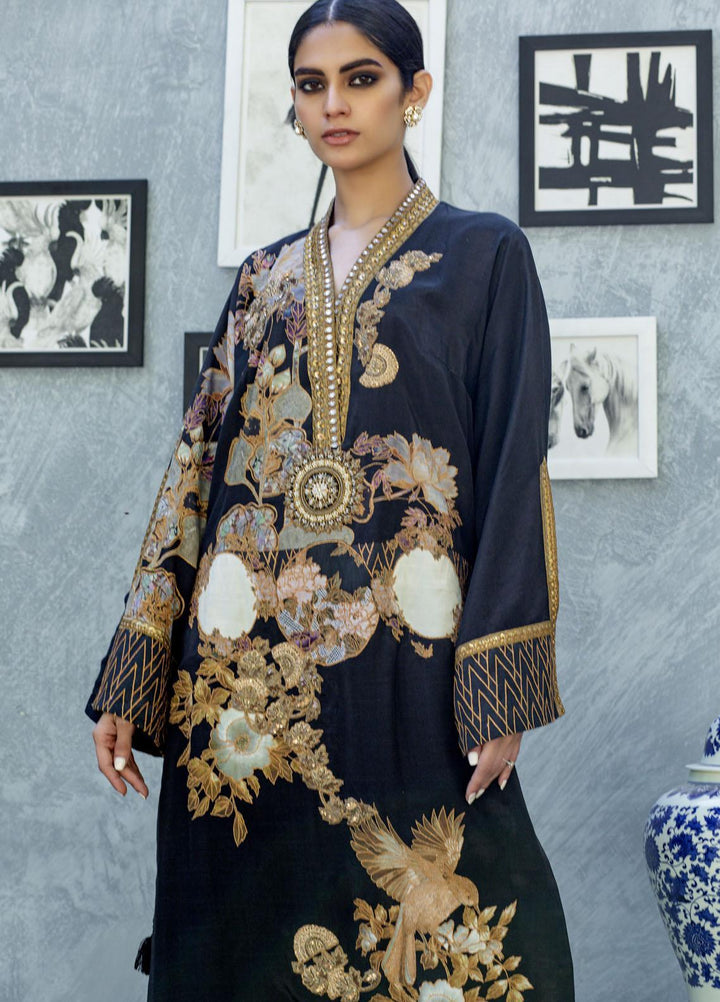 Shamaeel Ansari Luxury Pret  Silk Shirt SW-NV 7