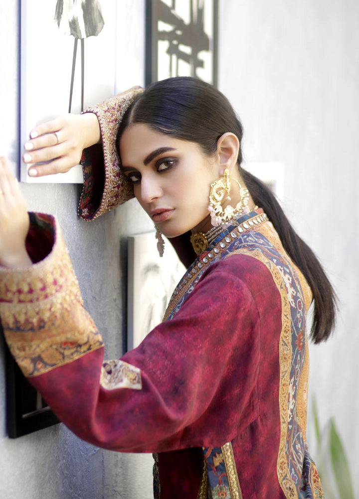 Shamaeel Ansari Luxury Pret  Silk Shirt SW-NV 2