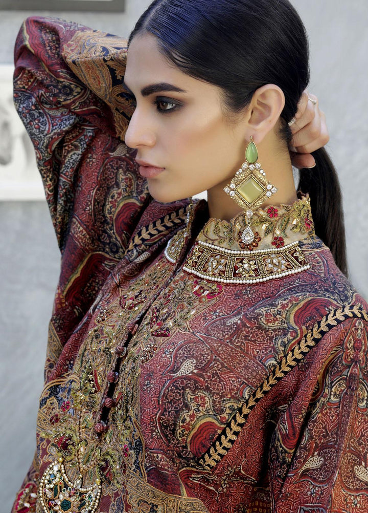Shamaeel Ansari Luxury Pret  Silk Shirt SW-NV 4