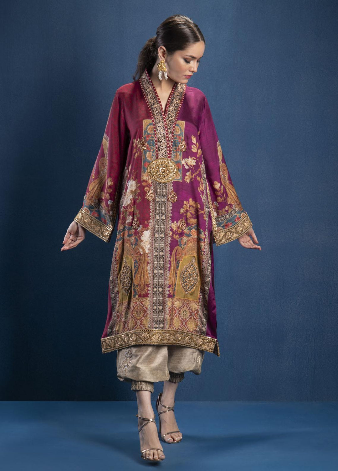 Shamaeel Ansari Luxury Pret  Silk Shirt SMA22SL S-06