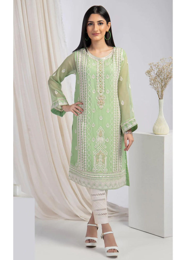 Shamooz Pret  Chiffon Kurti SHM22DW Light Green SHK-026