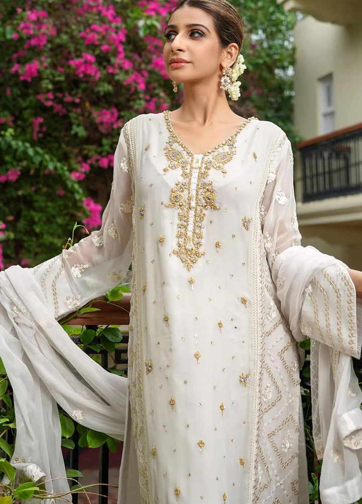 Shamooz Pret  Chiffon 3 Piece Dress SHM22DW Floral Grey SEM-0332