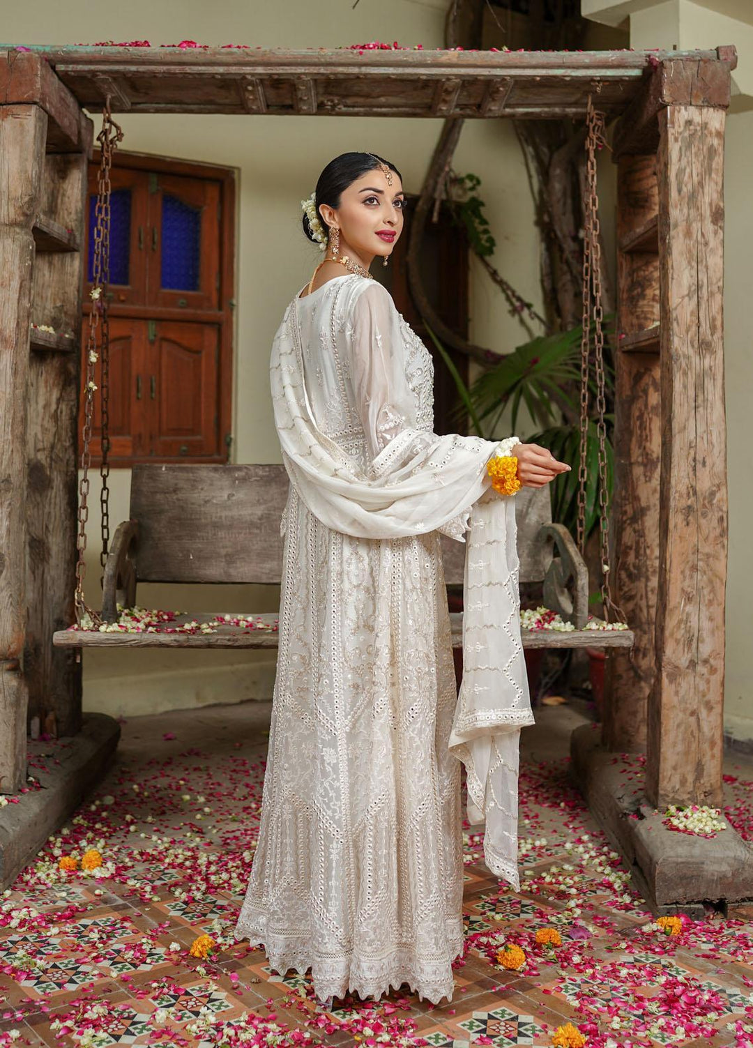 Shamooz Ready to Wear  Chiffon 3 Piece Dress SHM22DW SEM-0219 Sang-E-Marmar