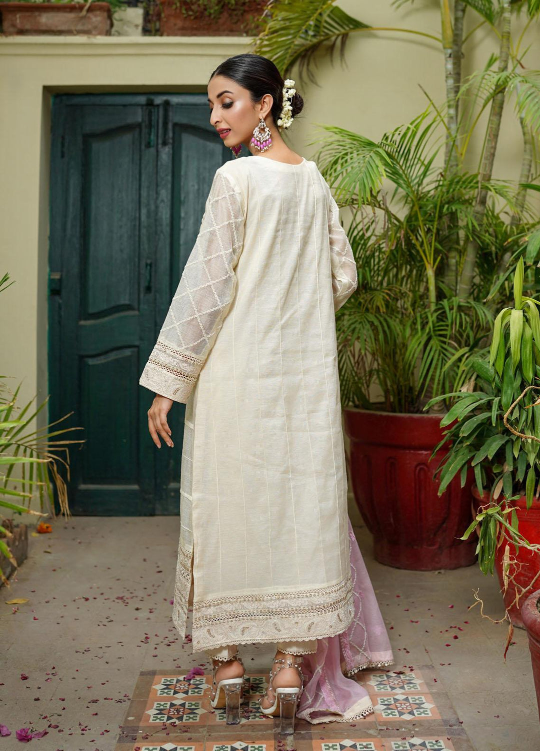 Shamooz Ready to Wear  Cotton Net 3 Piece Dress SHM22DW SEM-0320 Sugar Plum