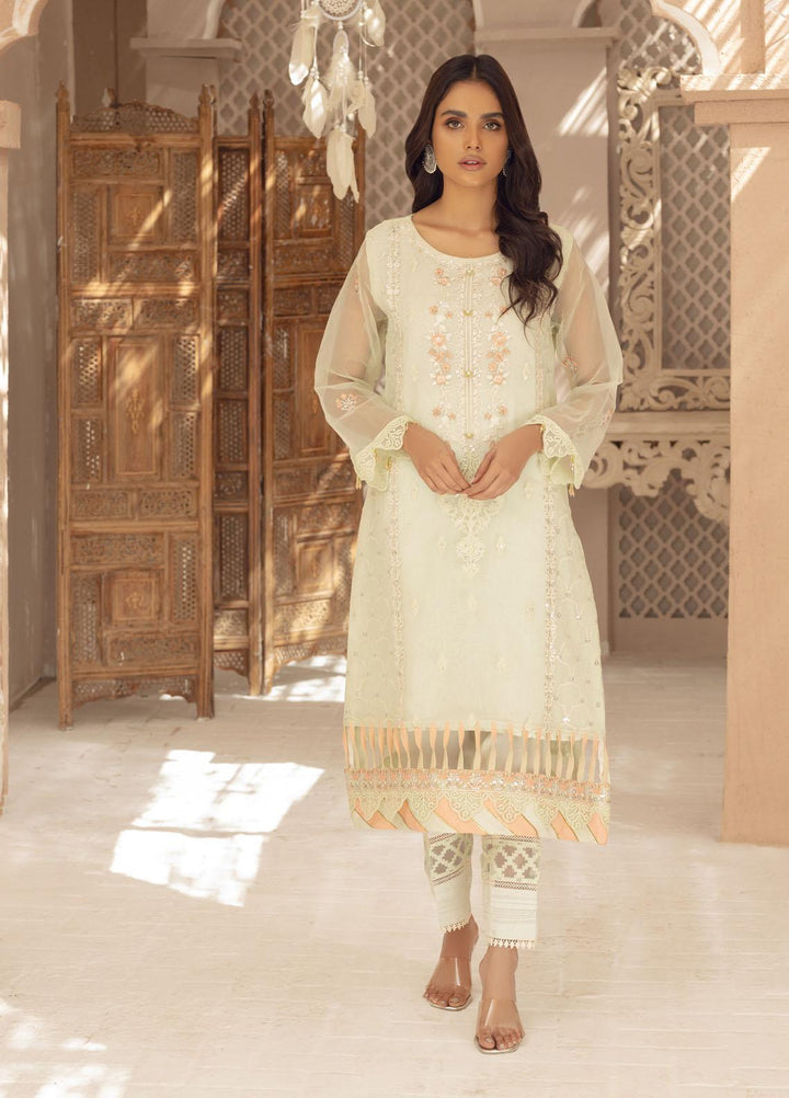 Jade By Shamooz Embroidered Organza  Unstitched Shirt SU-041 - Spring Collection