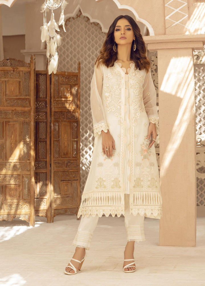 Jade By Shamooz Embroidered Organza  Unstitched Shirt SU-044 - Spring Collection