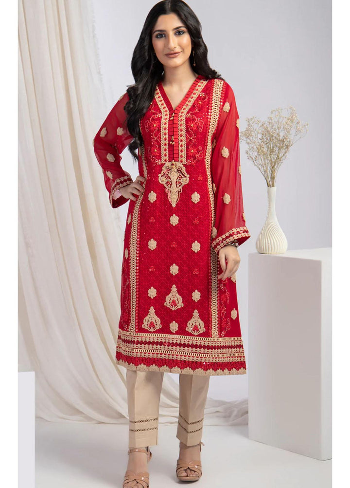 Shamooz Luxury Pret  Chiffon Shirt SHM22LC SHK-025 Red