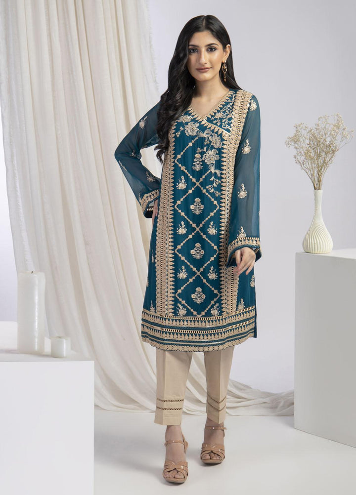 Shamooz Luxury Pret  Chiffon Shirt SHM22LC SHK-027 Deep Green