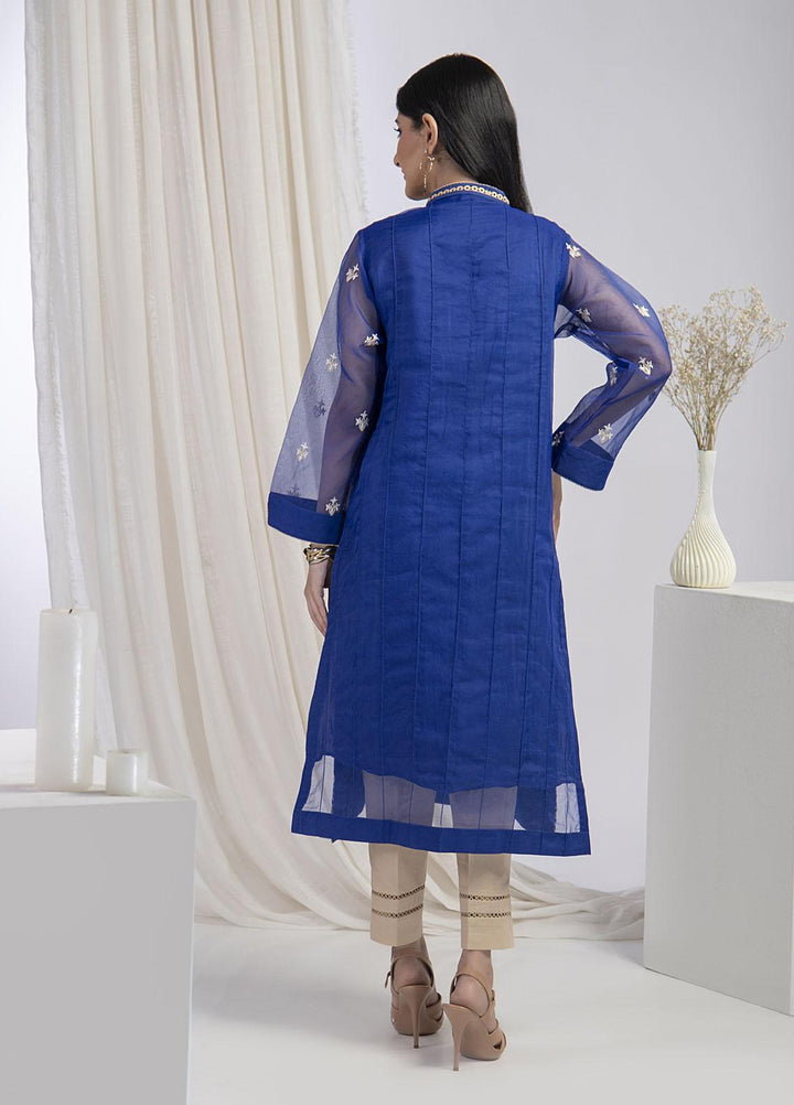 Shamooz Luxury Pret  Organza Shirt SHM22LC SHK-029 Ink Blue