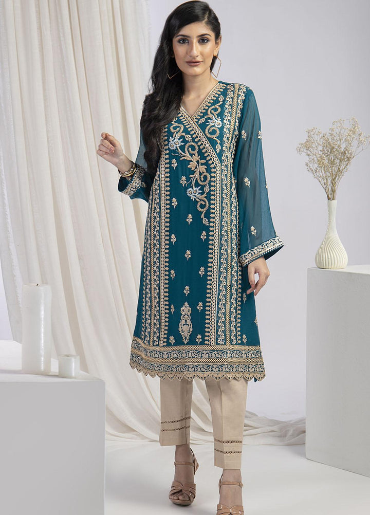 Shamooz Luxury Pret  Chiffon Shirt SHM22LC SHK-030 Pattern Green