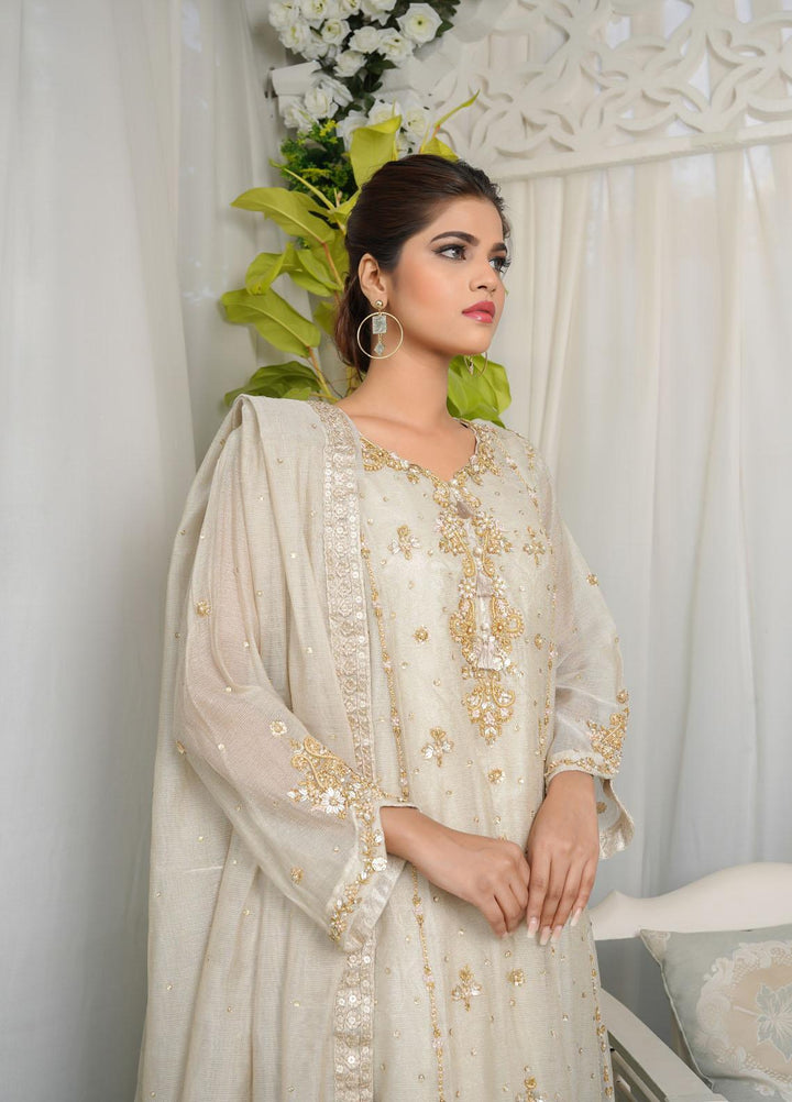 Shamooz Luxury Pret  Missouri 3 Piece Dress SHM23MP French Beige /SEM-0364