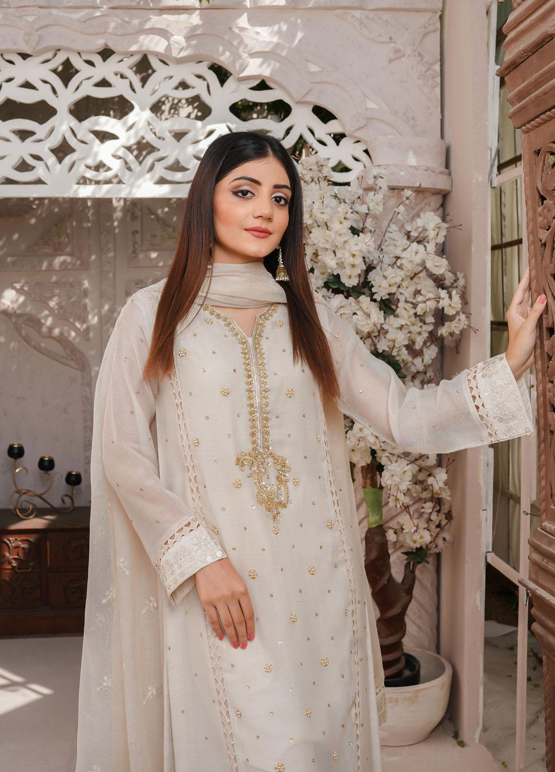 Shamooz Luxury Pret  Cotton Net 3 Piece Dress SHM23MP Nova/SEM-0379