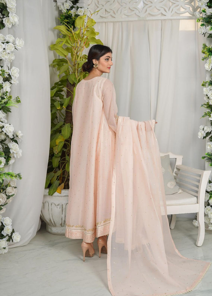 Shamooz Luxury Pret  Cotton Net 3 Piece Dress SHM23MP Sugar Peach /SEM-0363