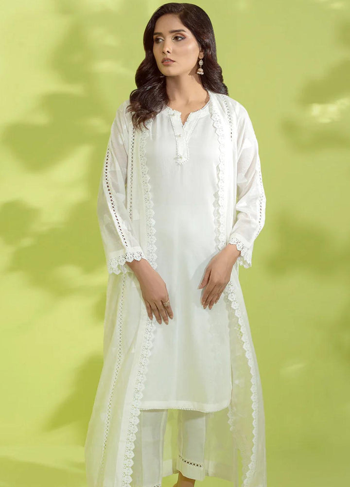Shamooz Pret Embroidered Cotton Kurties SC-017 White