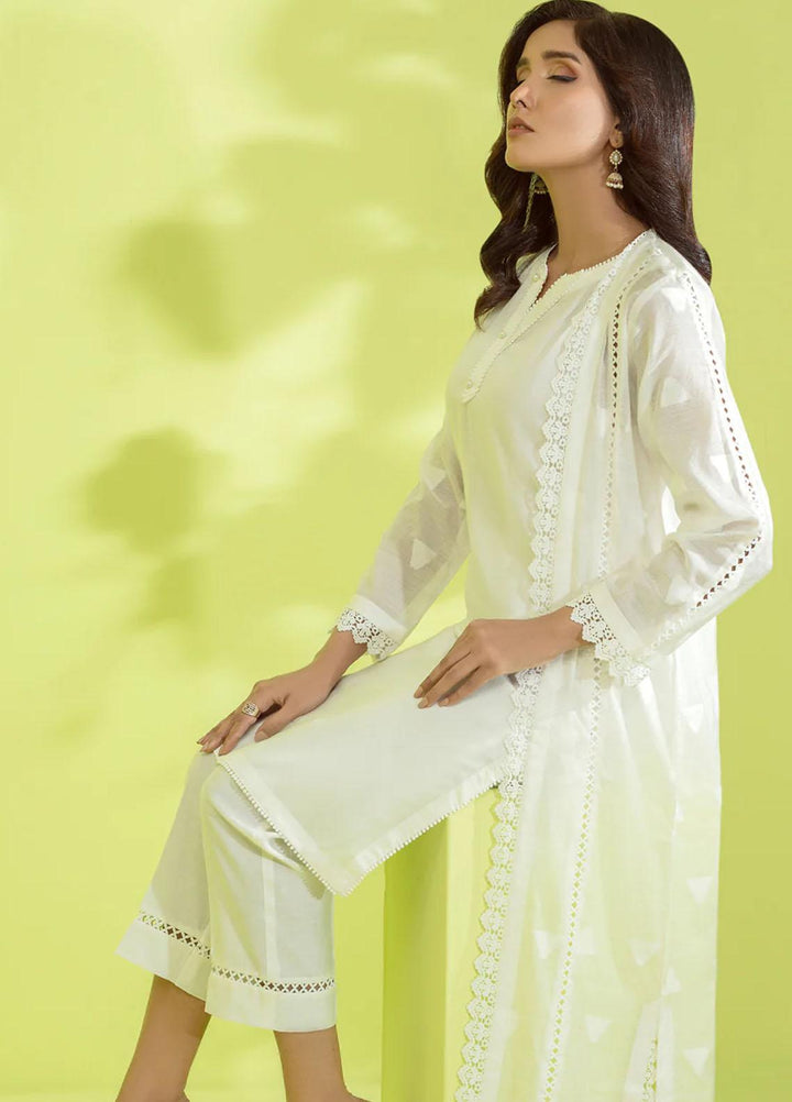 Shamooz Pret Embroidered Cotton Kurties SC-017 White