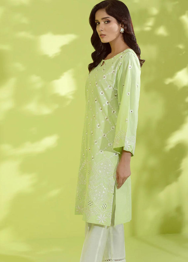 Shamooz Pret Embroidered Cotton Kurties SC-018 Green