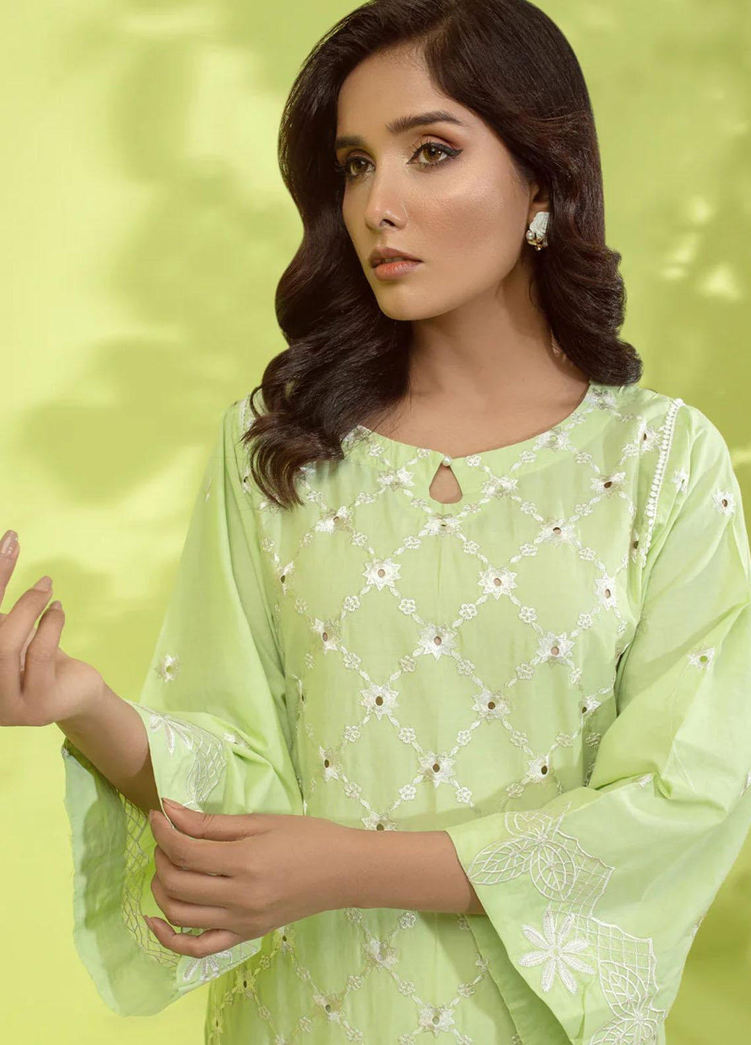 Shamooz Pret Embroidered Cotton Kurties SC-018 Green