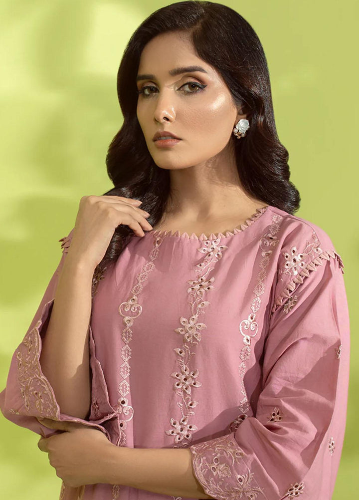Shamooz Pret Embroidered Cotton Kurties SC-019 Mist Rose