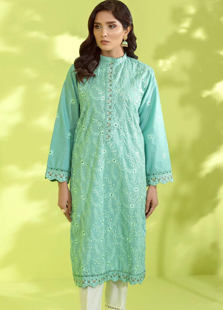 Shamooz Pret Embroidered Cotton Kurties SC-021 Aqua Green