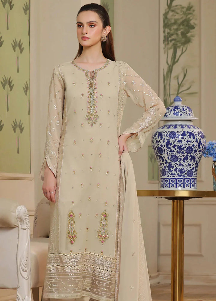 Shamooz Pret Embroidered Chiffon 3 Piece Suit Haze Sem-0722