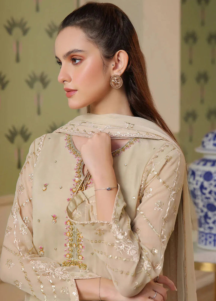 Shamooz Pret Embroidered Chiffon 3 Piece Suit Haze Sem-0722