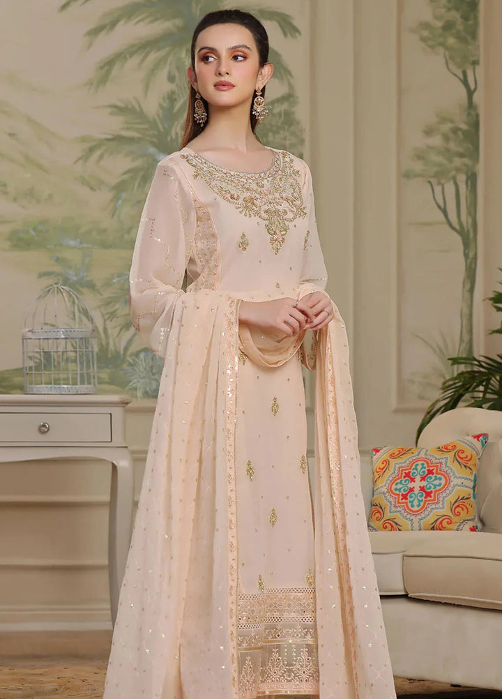 Shamooz Pret Embroidered Chiffon 3 Piece Suit Petal Sem-0725
