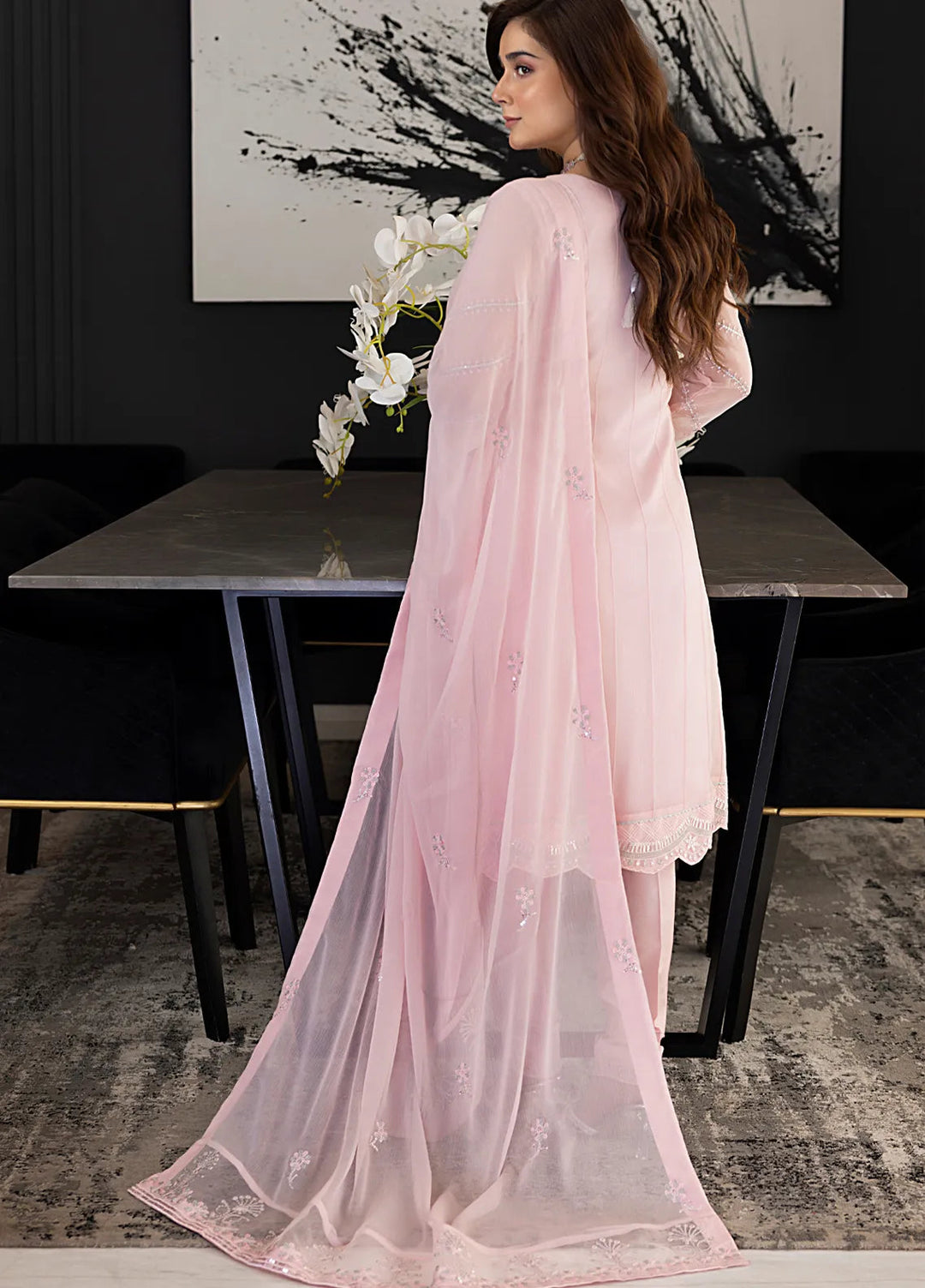 Shamooz Pret Embroidered Chiffon 3 Piece Suit Primrose SEM-0743