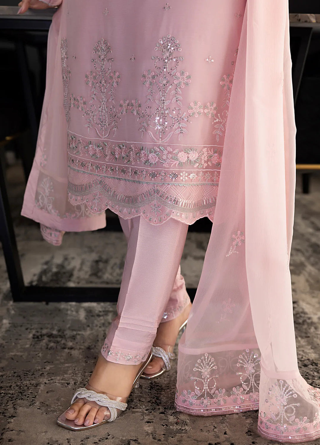 Shamooz Pret Embroidered Chiffon 3 Piece Suit Primrose SEM-0743