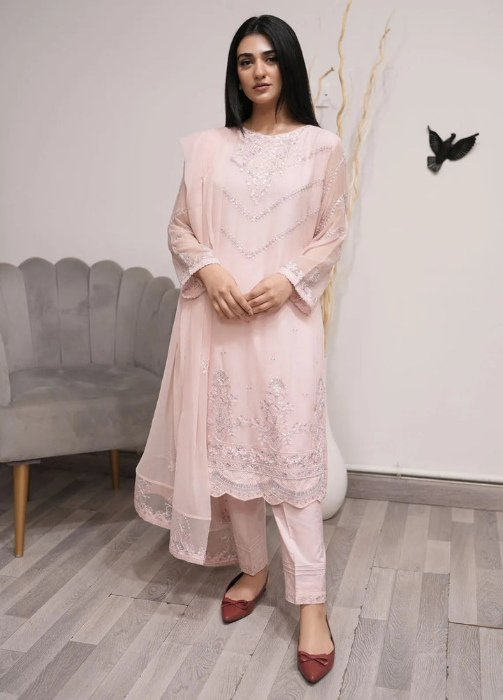 Shamooz Pret Embroidered Chiffon 3 Piece Suit Primrose SEM-0743