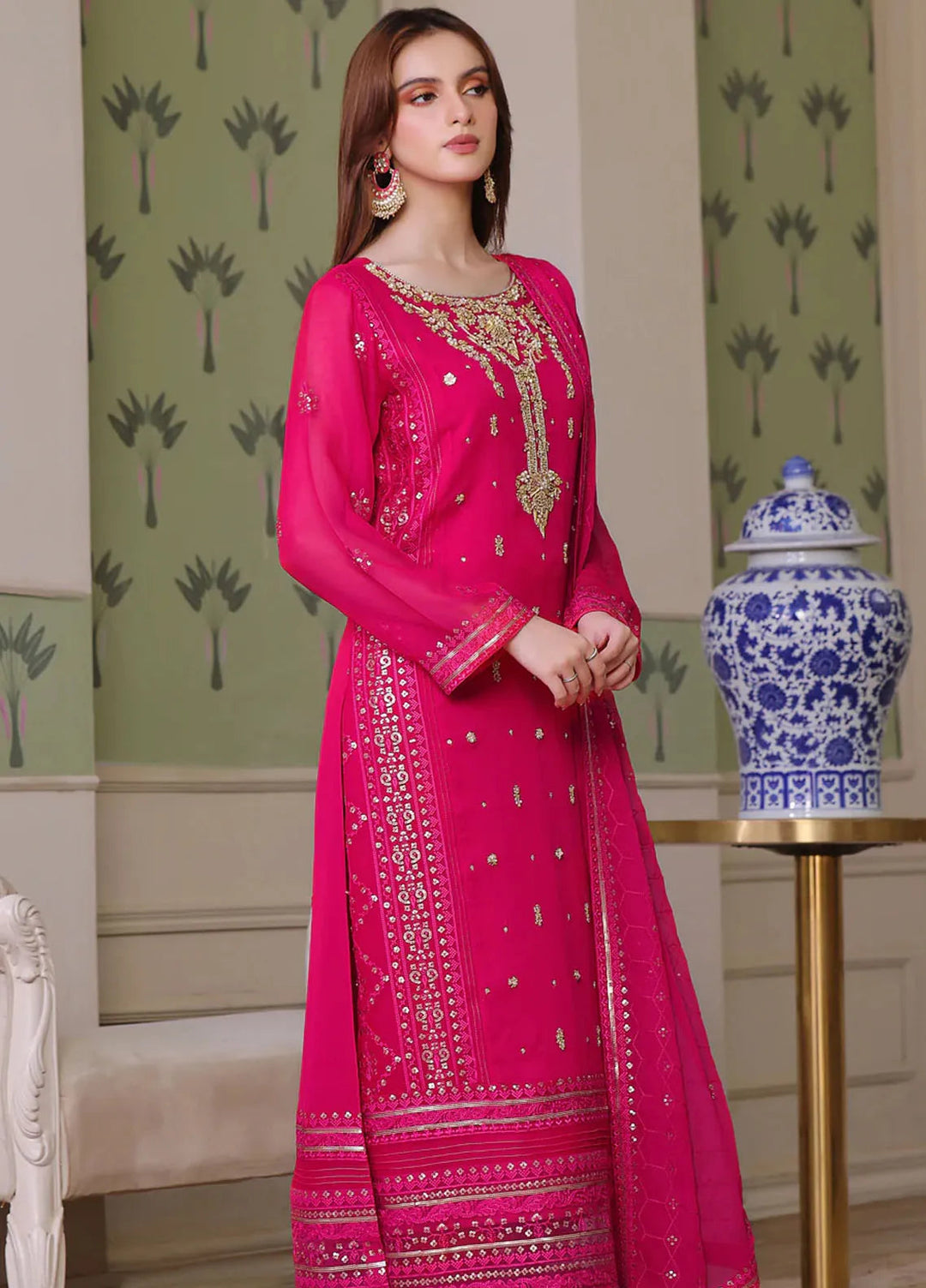 Shamooz Pret Embroidered Chiffon 3 Piece Suit Selin Sem-0726