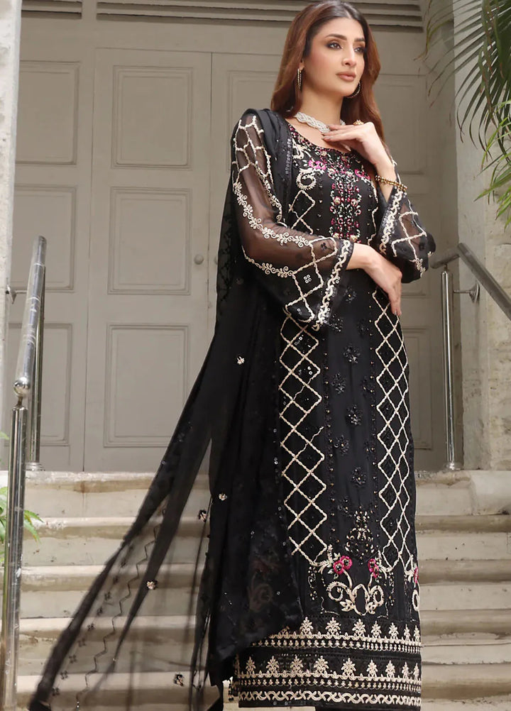 Shamooz Pret Embroidered Chiffon 3 Piece Suit SEM-0701 Rumi