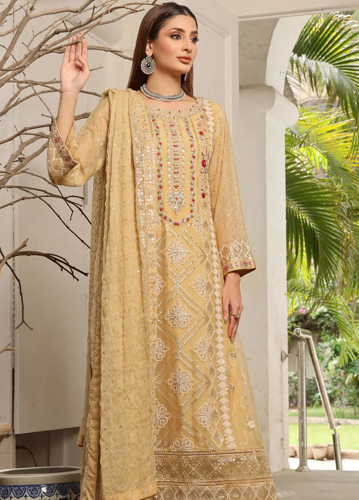 Shamooz Pret Embroidered Chiffon 3 Piece Suit SEM-0702 Frost