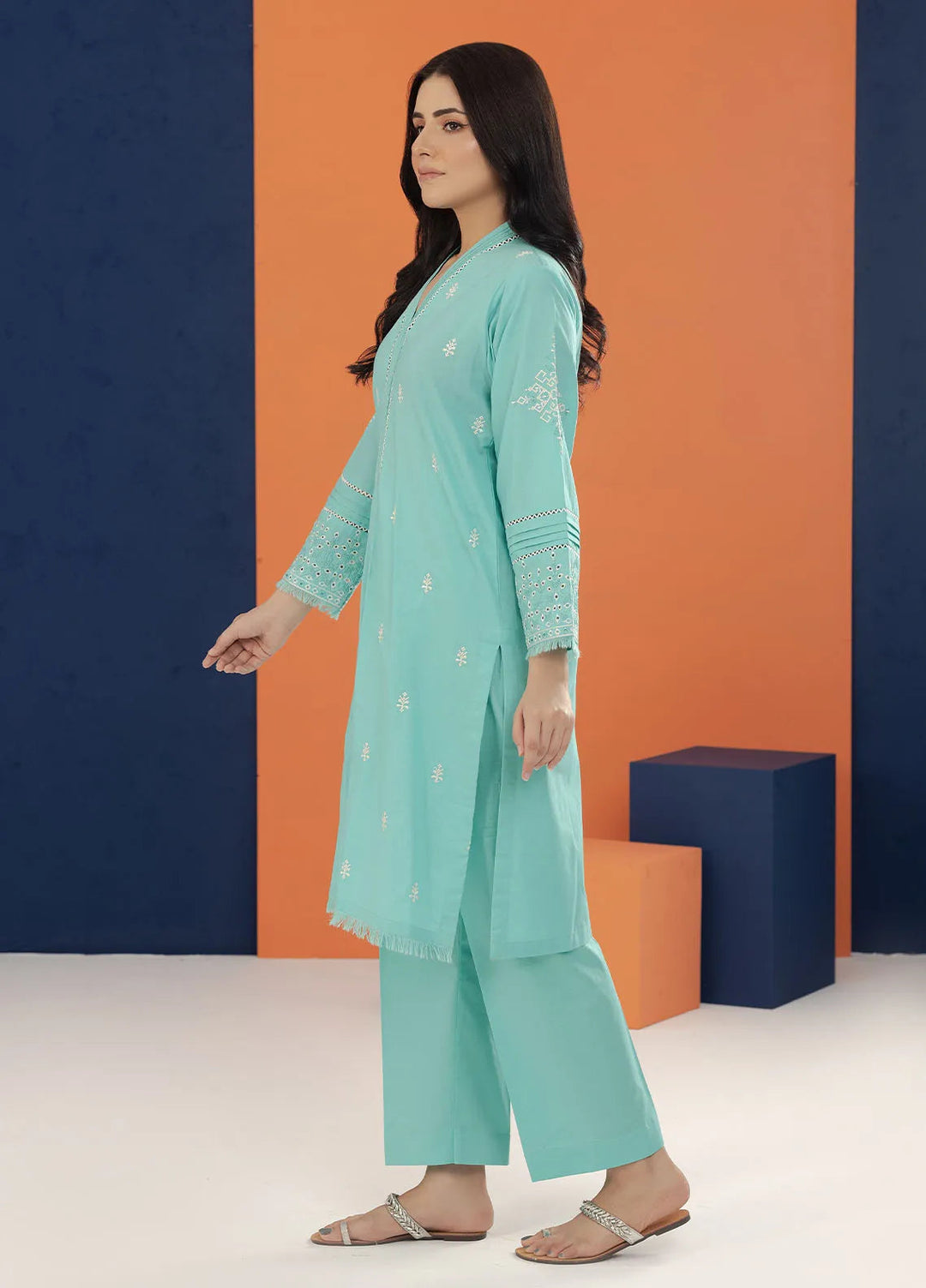 Shamooz Pret Embroidered Cotton 2 Piece Suit SC-023 Aqua