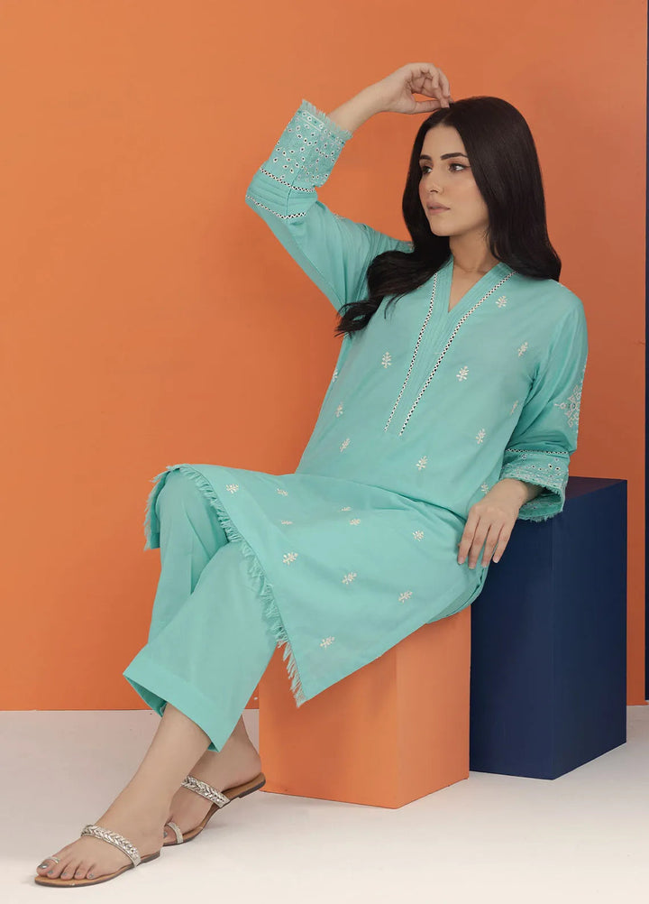 Shamooz Pret Embroidered Cotton 2 Piece Suit SC-023 Aqua